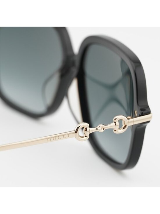Gucci GG0884SA 001 Sunglasses Black Square Frame, Grey Lenses main image 4